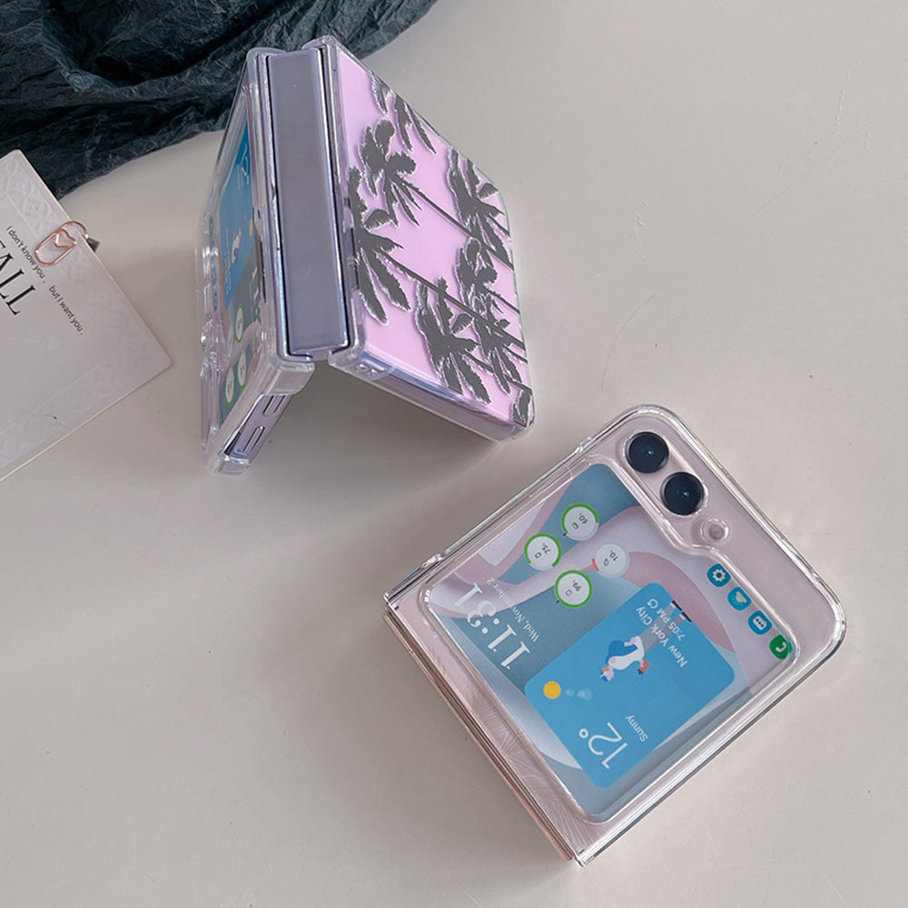 Pattern Printing Phone Case for Samsung Galaxy Z Flip5 5G , Anti-scratch PC Phone Cover - Z45