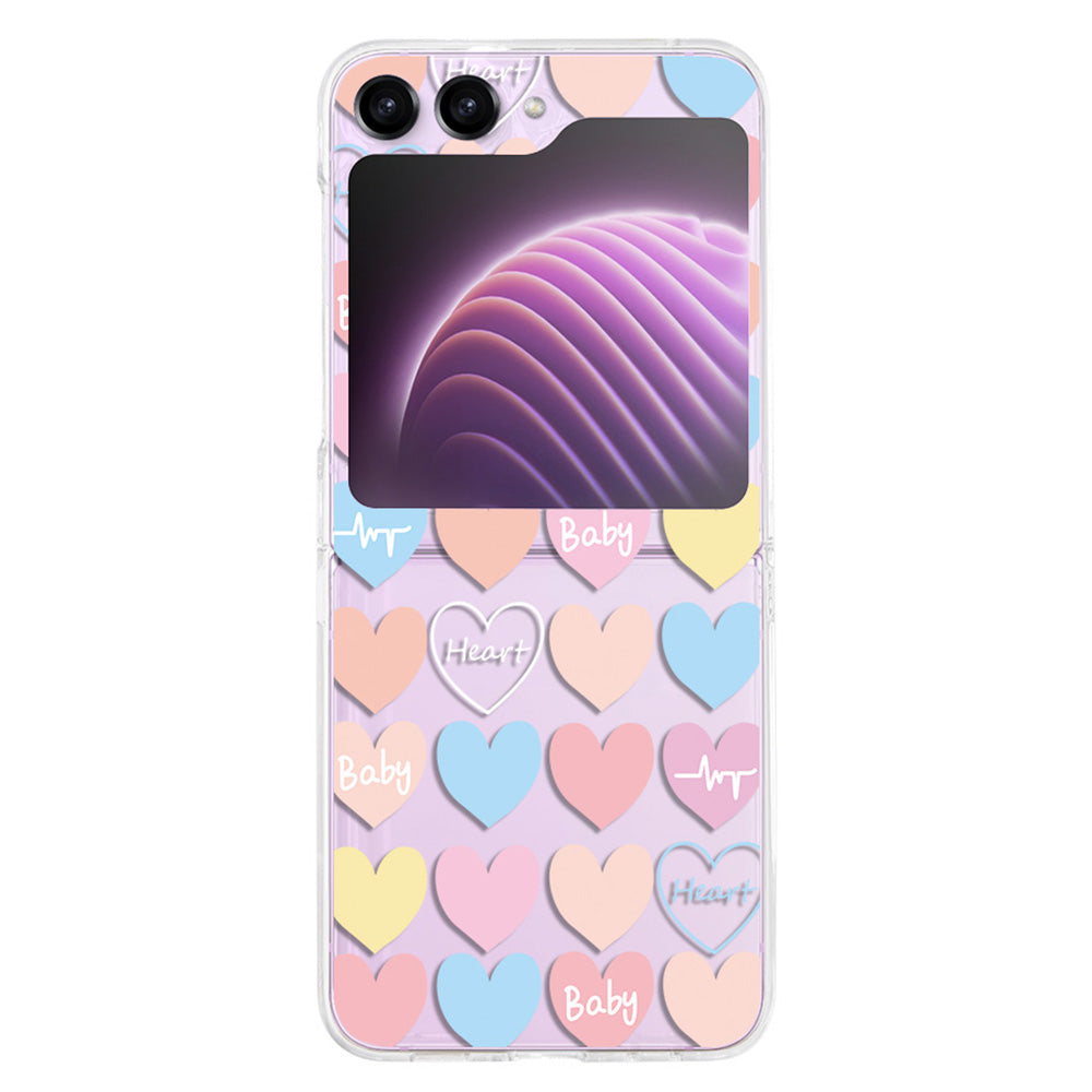 Pattern Printing Phone Case for Samsung Galaxy Z Flip5 5G , Anti-scratch PC Phone Cover - Z48