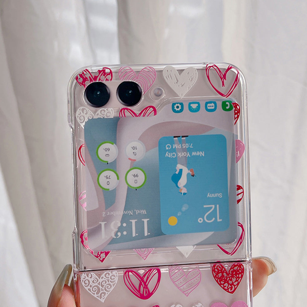Pattern Printing Phone Case for Samsung Galaxy Z Flip5 5G , Anti-scratch PC Phone Cover - Z48