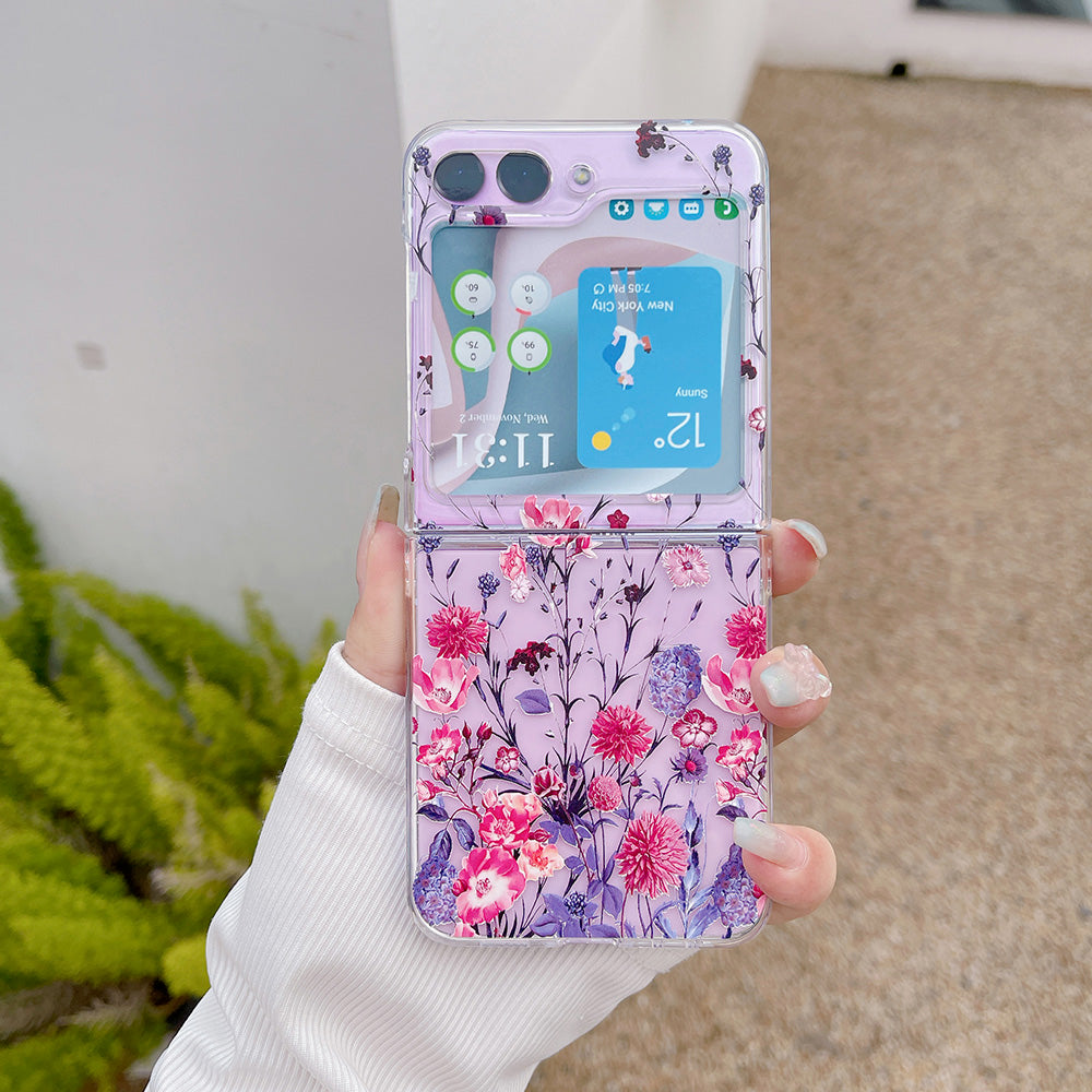 Pattern Printing Phone Case for Samsung Galaxy Z Flip5 5G , Anti-scratch PC Phone Cover - Z51