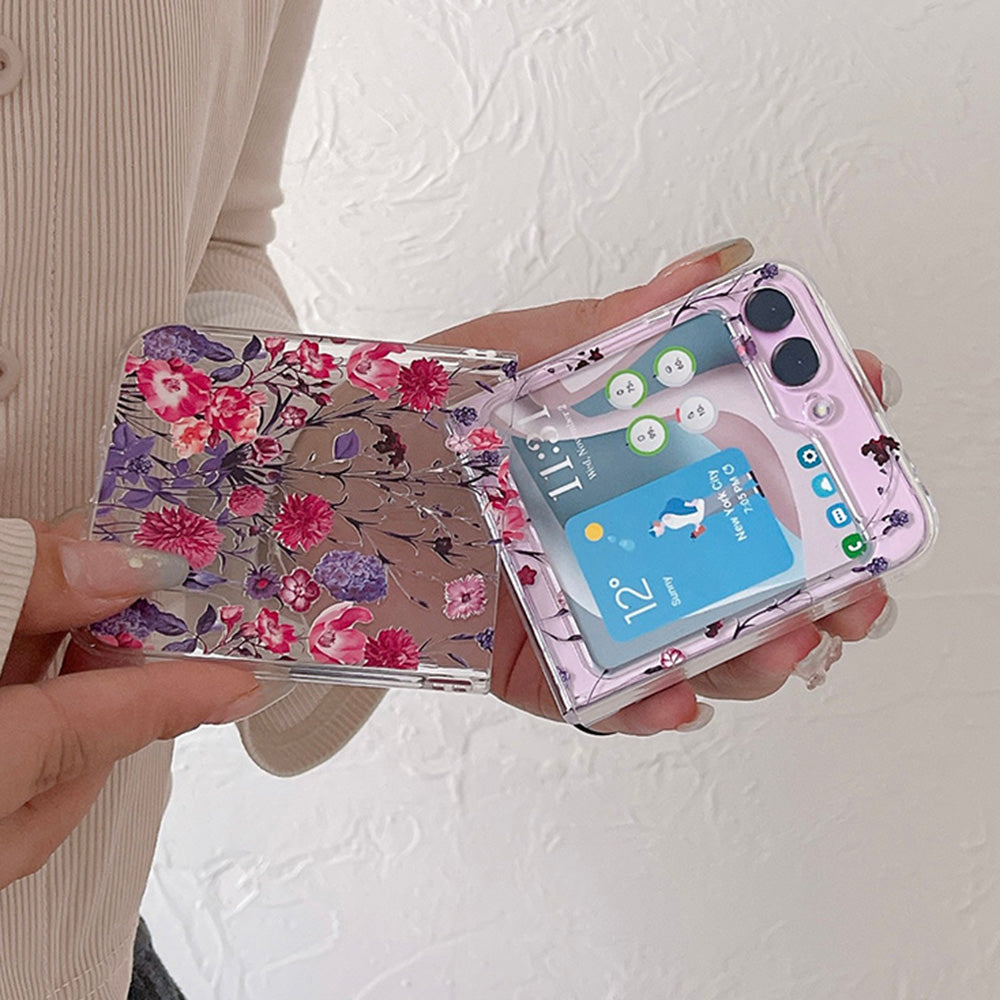 Pattern Printing Phone Case for Samsung Galaxy Z Flip5 5G , Anti-scratch PC Phone Cover - Z52