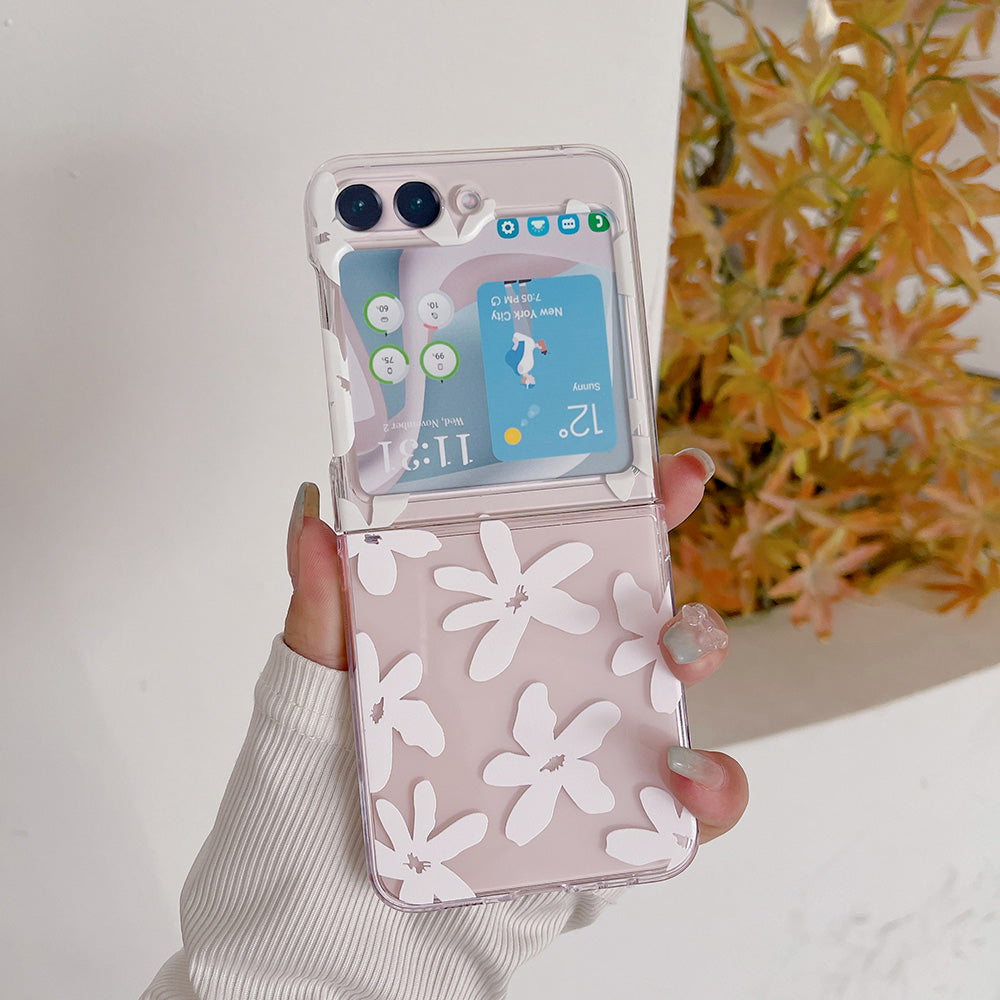 Pattern Printing Phone Case for Samsung Galaxy Z Flip5 5G , Anti-scratch PC Phone Cover - Z58