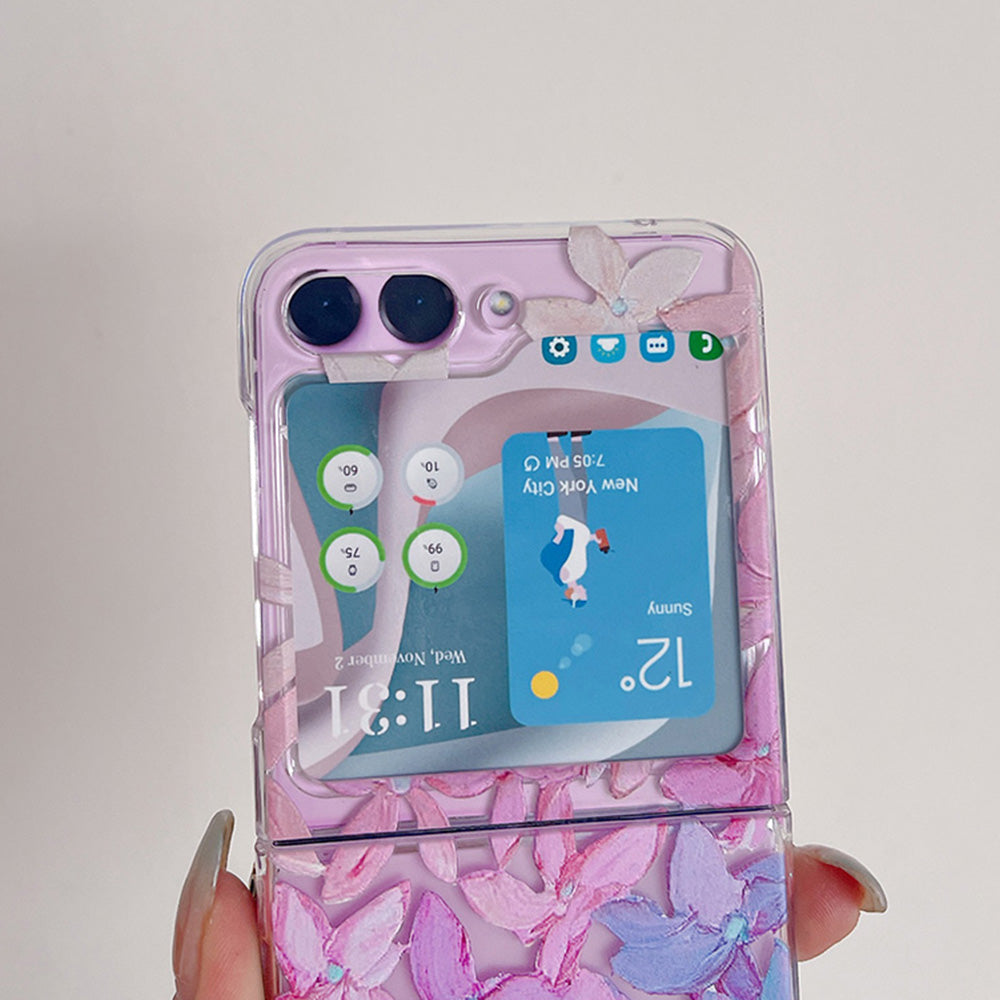 Pattern Printing Phone Case for Samsung Galaxy Z Flip5 5G , Anti-scratch PC Phone Cover - Z58