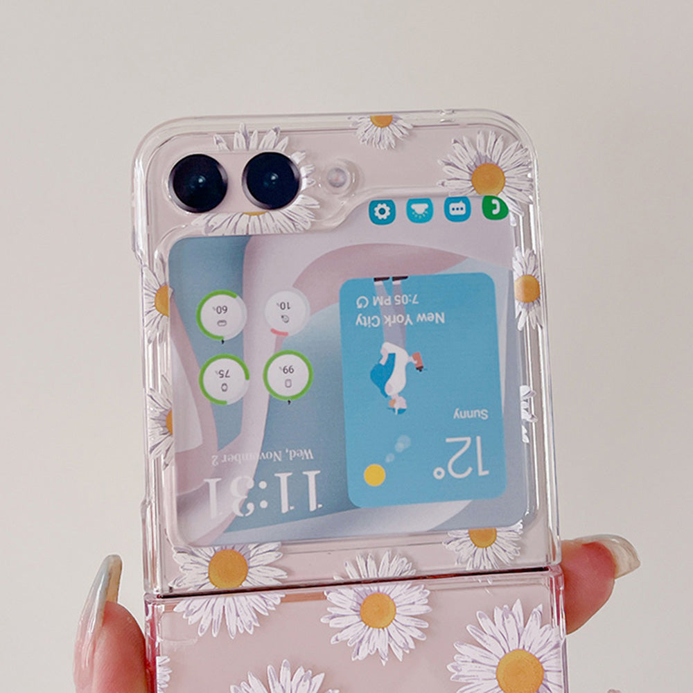 Pattern Printing Phone Case for Samsung Galaxy Z Flip5 5G , Anti-scratch PC Phone Cover - Z61