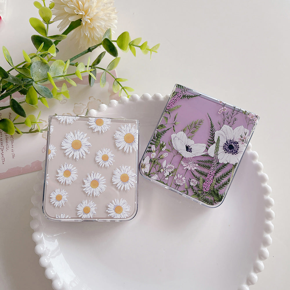 Pattern Printing Phone Case for Samsung Galaxy Z Flip5 5G , Anti-scratch PC Phone Cover - Z60