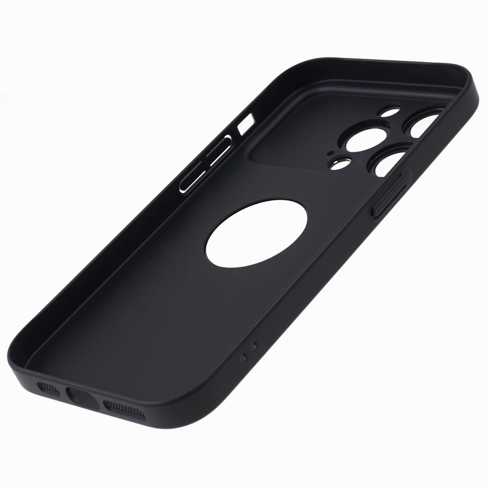 Uniqkart for iPhone 14 Pro Max PC Shockproof PC Phone Cover Built-In Metal Ring Sheet Phone Case Compatible with MagSafe - Black