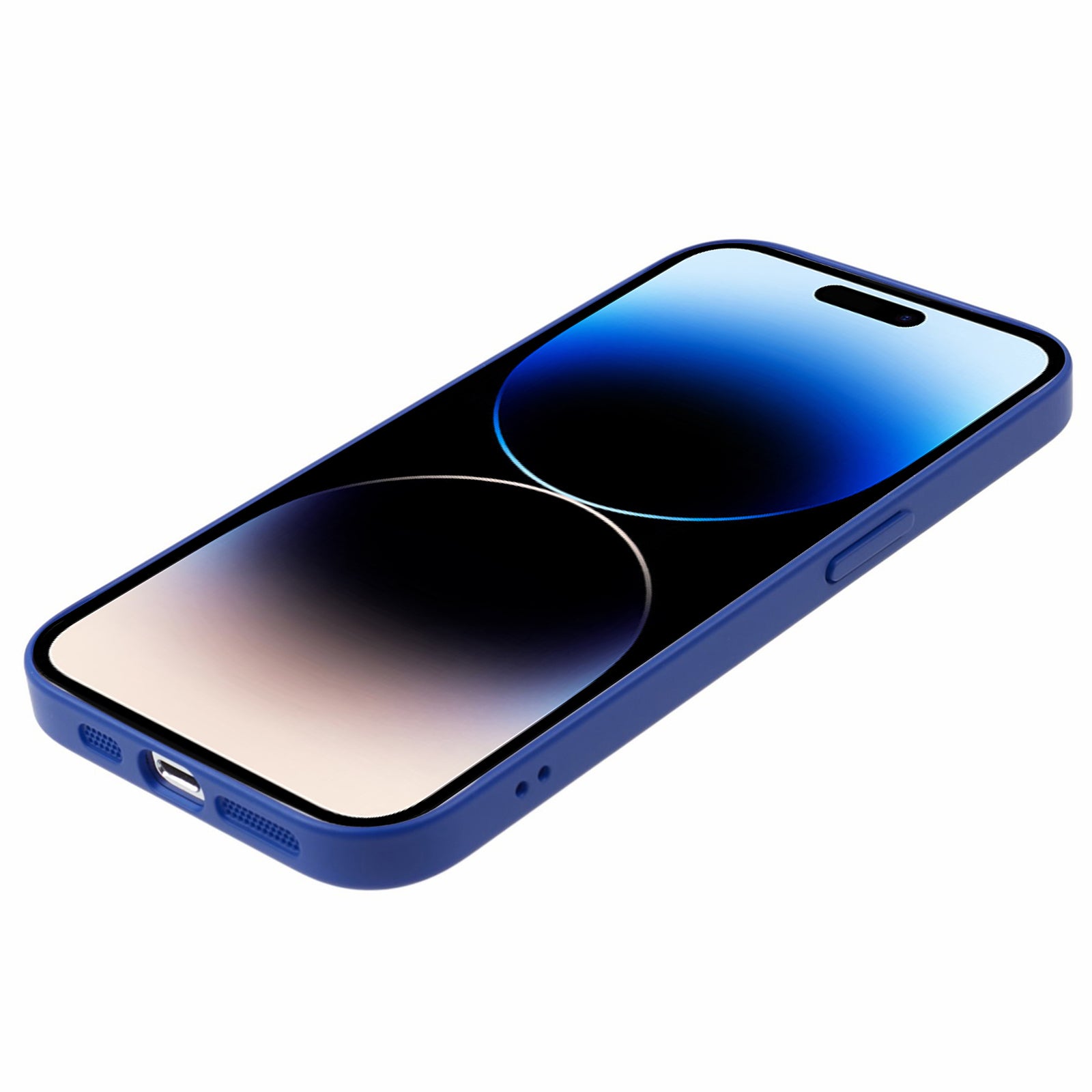 Uniqkart for iPhone 14 Pro Max PC Shockproof PC Phone Cover Built-In Metal Ring Sheet Phone Case Compatible with MagSafe - Blue