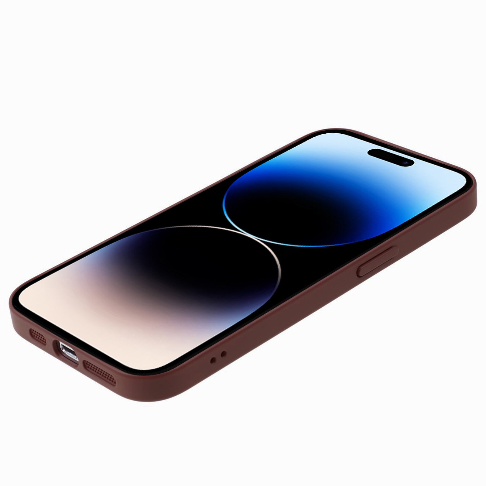 Uniqkart for iPhone 14 Pro Max PC Shockproof PC Phone Cover Built-In Metal Ring Sheet Phone Case Compatible with MagSafe - Wine Red