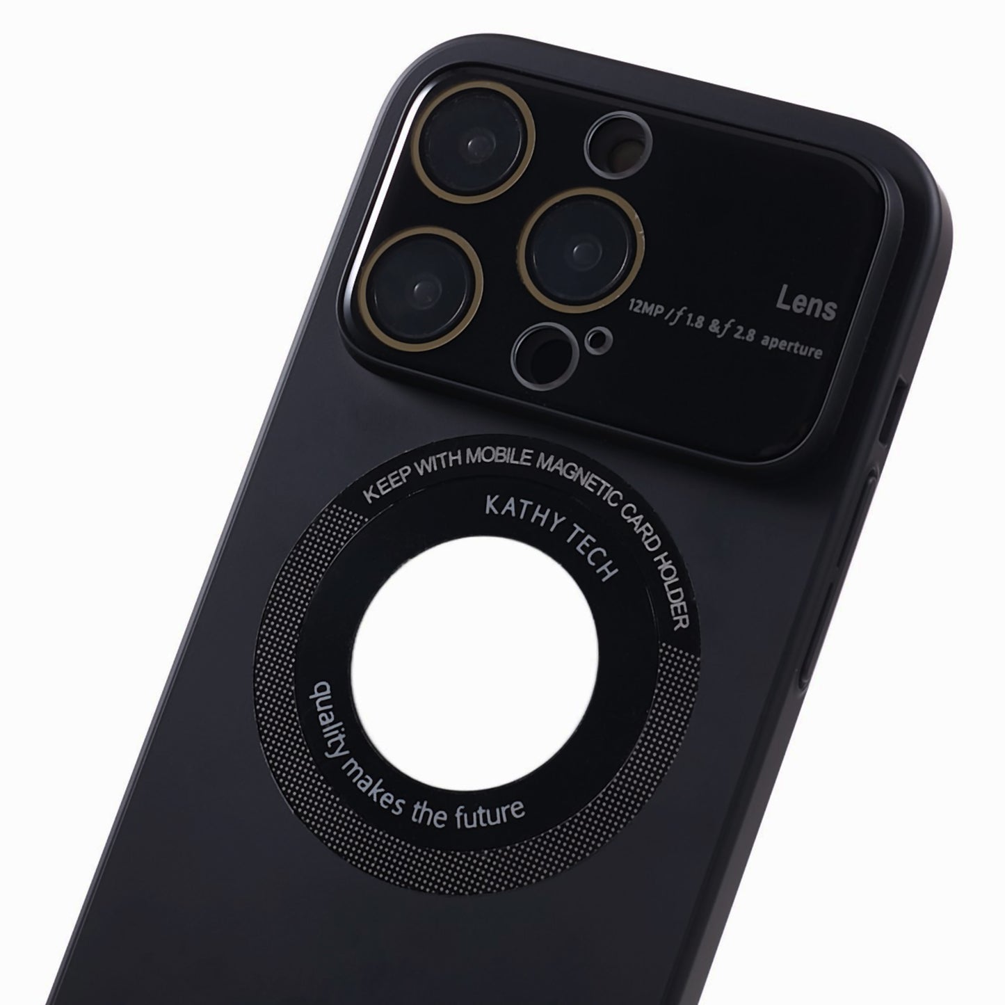 Uniqkart for iPhone 12 Pro Max Shockproof Case Anti-Drop Hard PC Phone Cover Compatible with MagSafe - Black