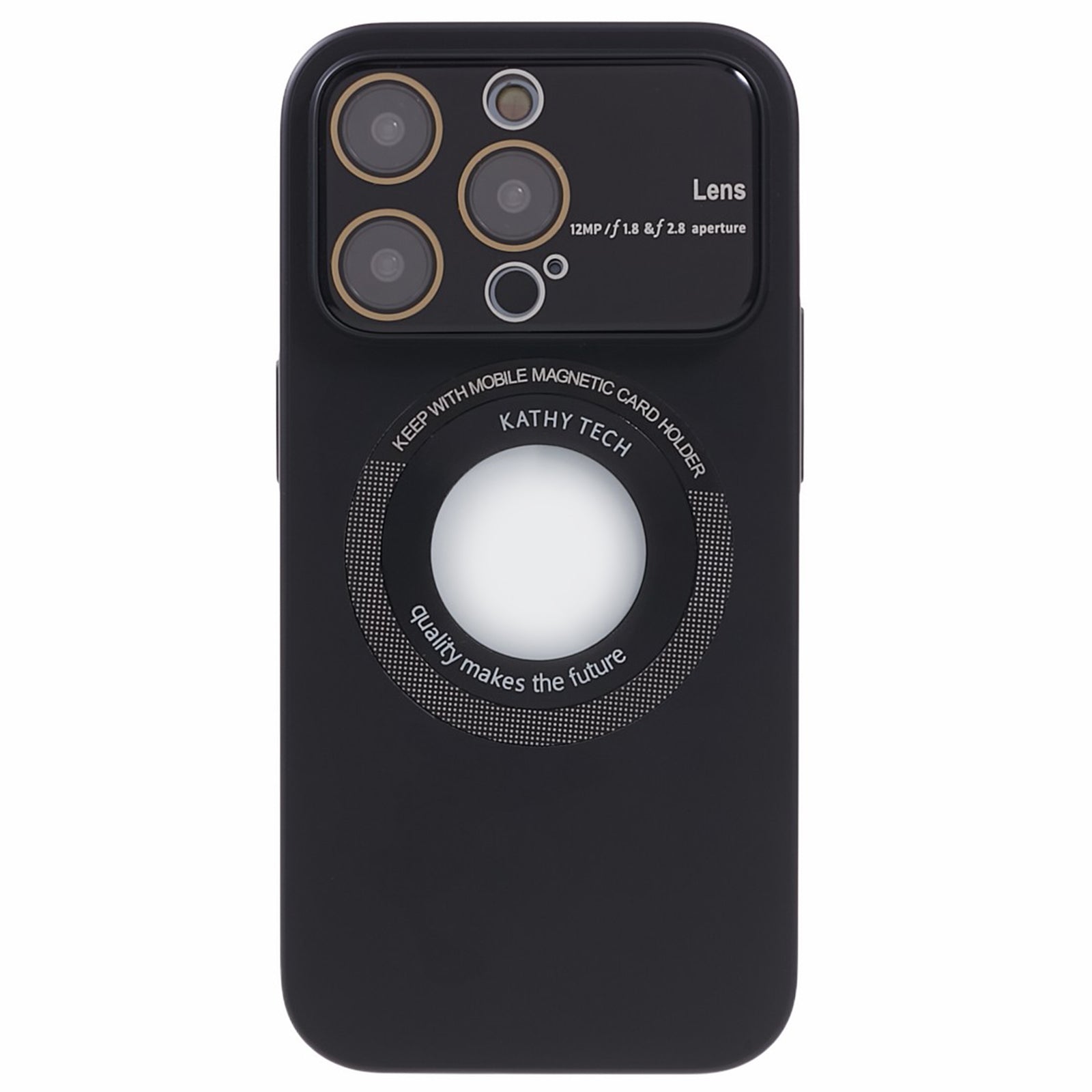 Anti-Scratch Phone Cover for iPhone 14 Pro Shockproof Hard PC Phone Case Compatible with MagSafe - Black