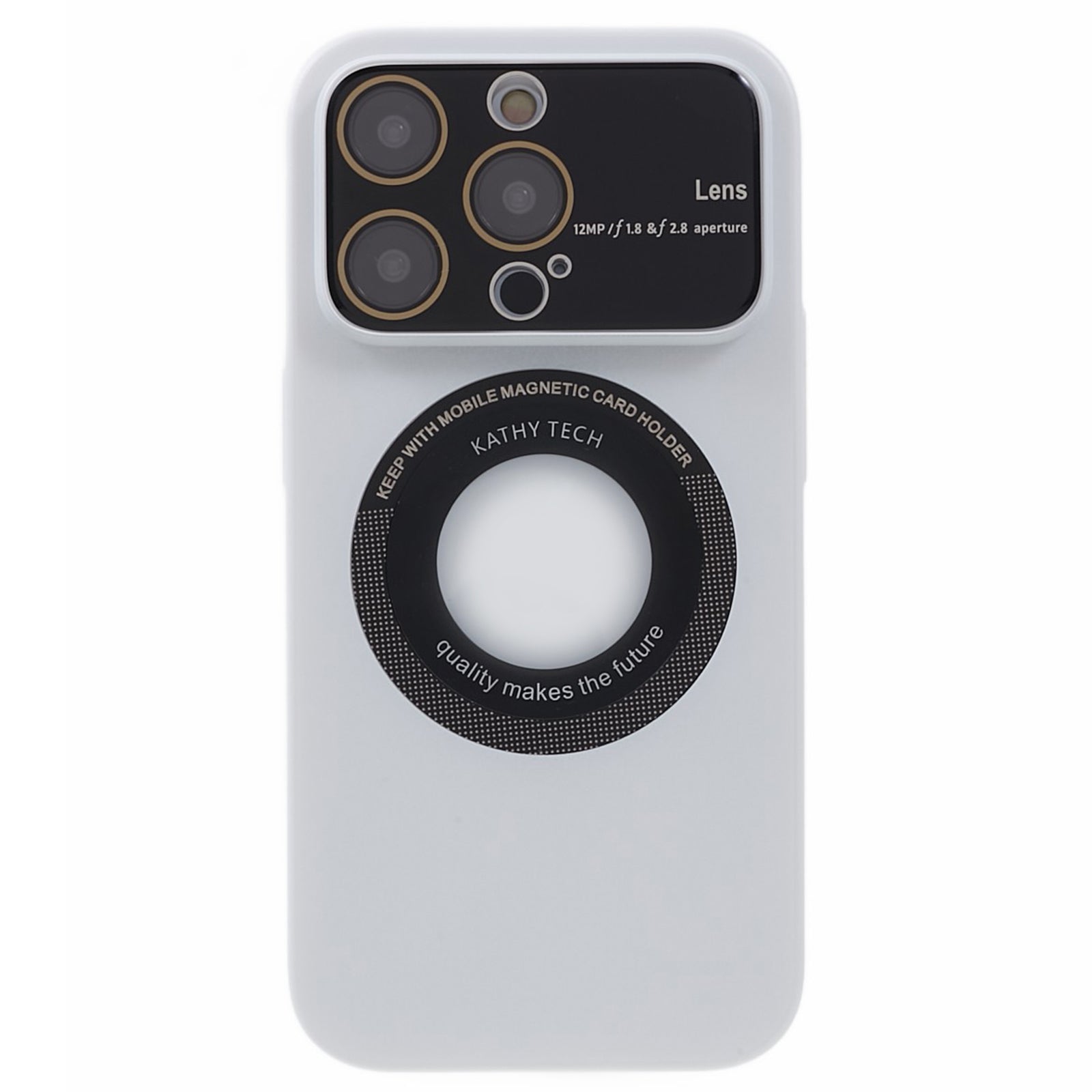 Hard PC Case for iPhone 12 Pro 6.1 inch Anti-Drop Shockproof Phone Cover Compatible with MagSafe - White