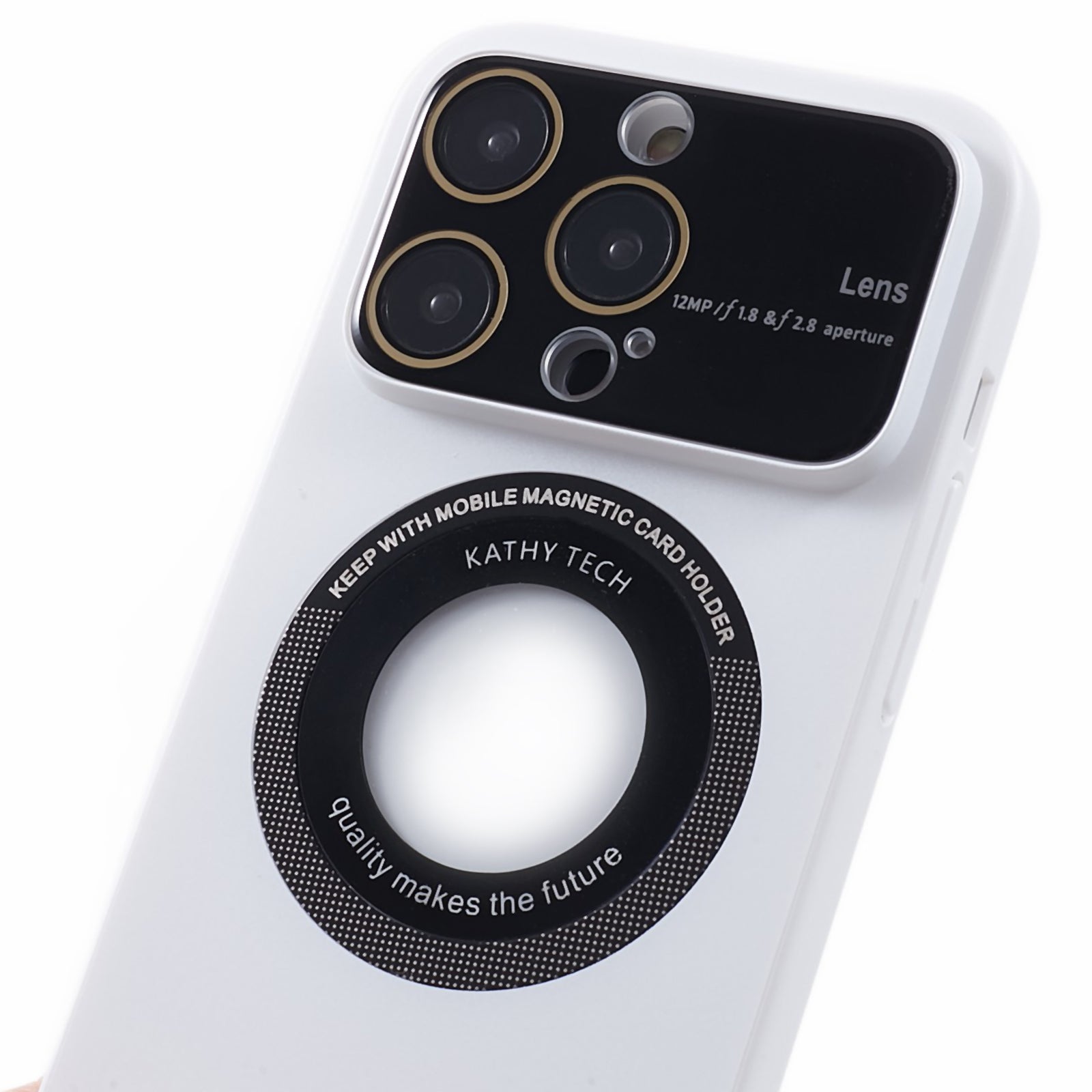 Hard PC Case for iPhone 12 Pro 6.1 inch Anti-Drop Shockproof Phone Cover Compatible with MagSafe - White