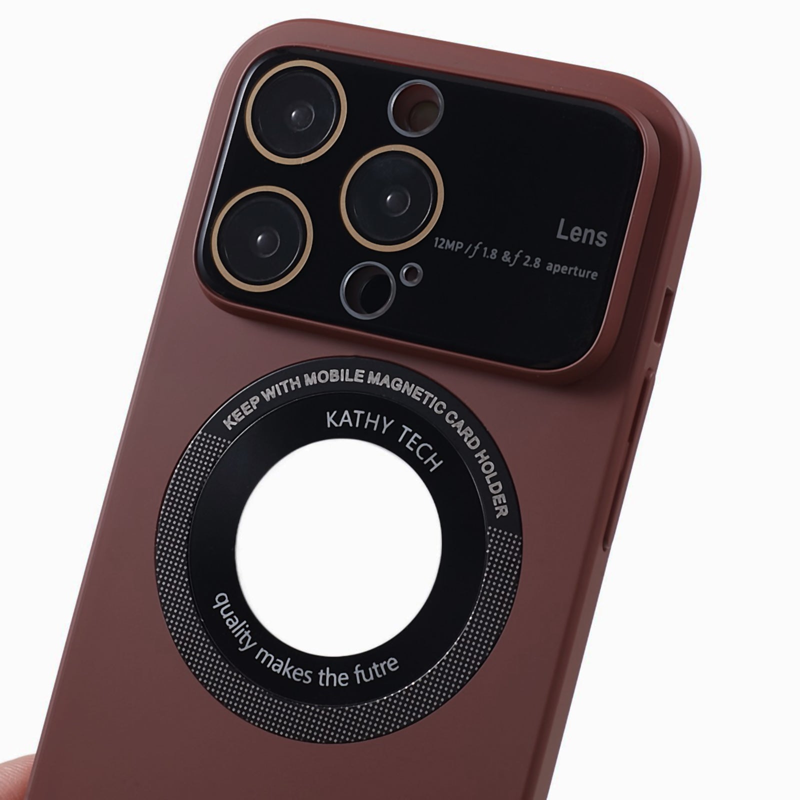 Hard PC Case for iPhone 12 Pro 6.1 inch Anti-Drop Shockproof Phone Cover Compatible with MagSafe - Wine Red