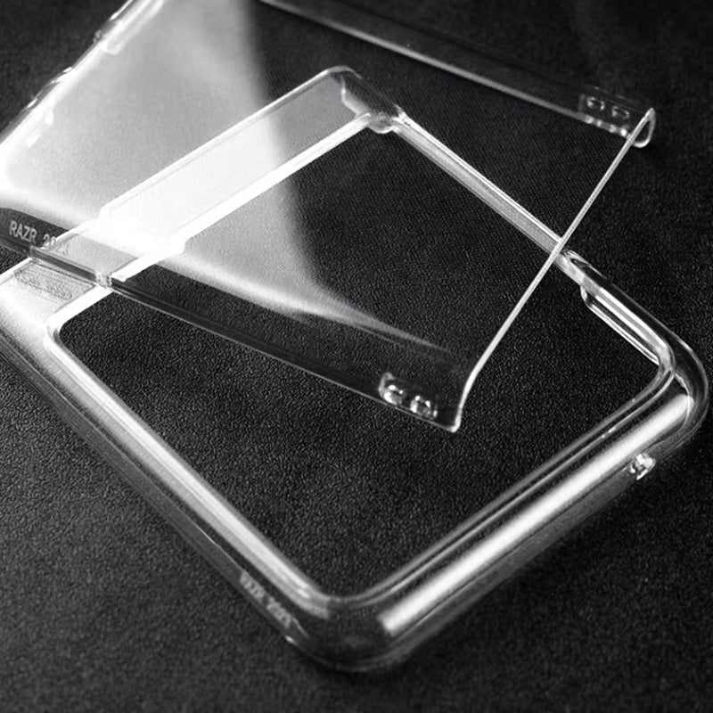 Uniqkart for Motorola Razr 40 Ultra 5G Transparent PC Phone Case Two-Piece Design Phone Cover