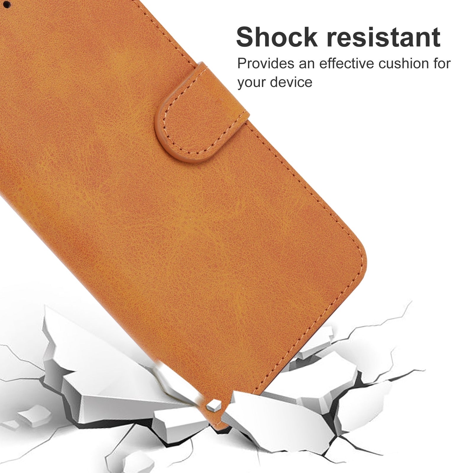 Uniqkart for ZTE Blade L220 Calf Texture Leather Case Wallet Stand Cell Phone Cover - Brown