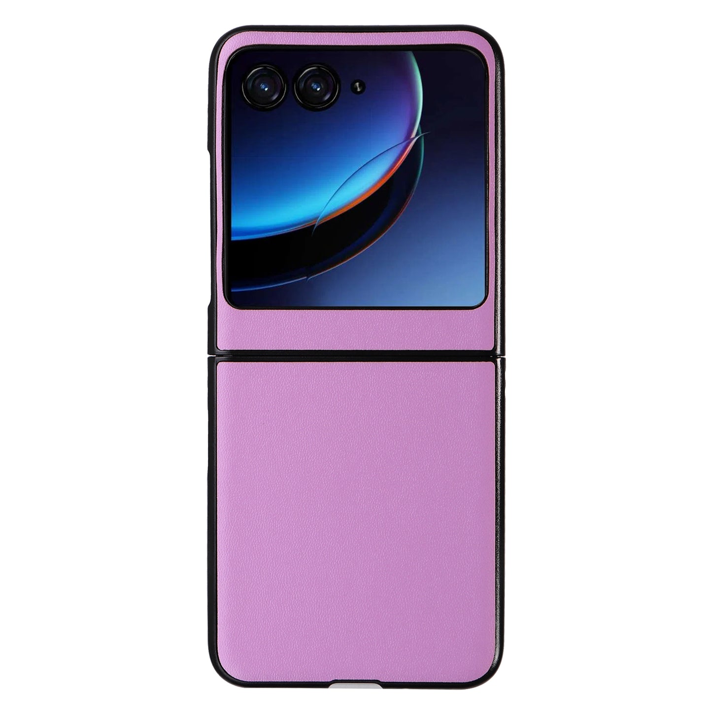 Uniqkart for Motorola Razr 40 Ultra 5G Drop-Proof Phone Cover Shockproof Slim PU+PC Phone Case - Purple