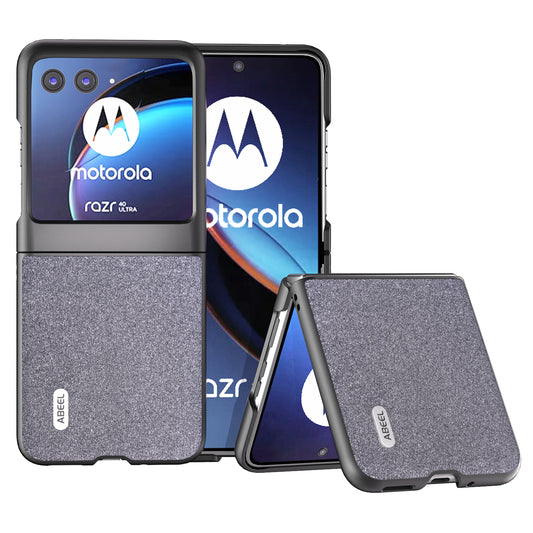 Uniqkart For Motorola Razr 40 Ultra 5G Glitter Sparkle Phone Case PU Leather + PC Anti-Scratch Cover - Black