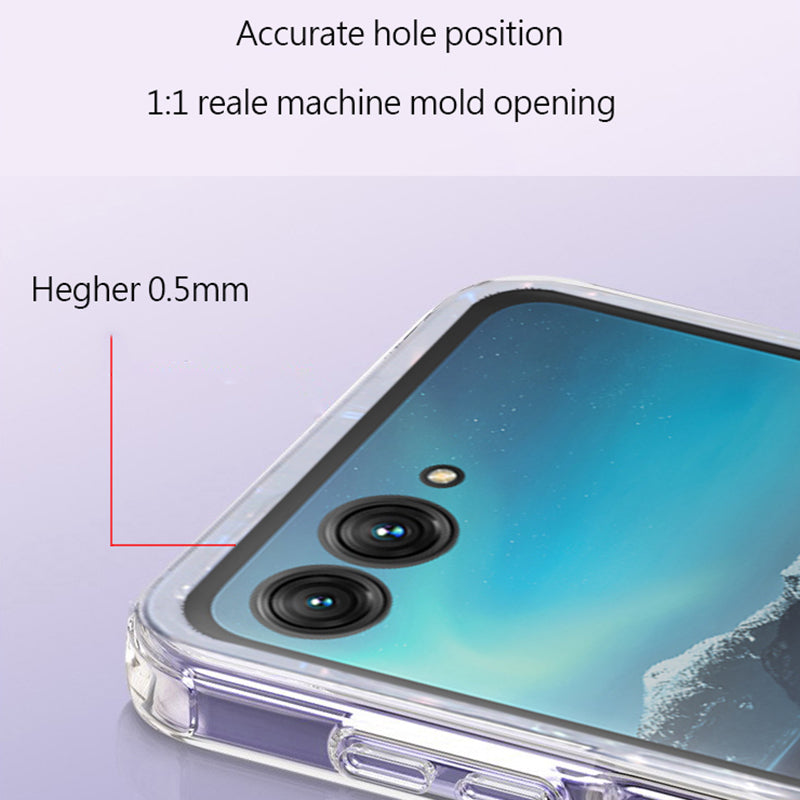 Uniqkart for Motorola Razr 40 Ultra 5G Soft TPU Anti-Scratch Case Shell Pattern Phone Cover - Silver
