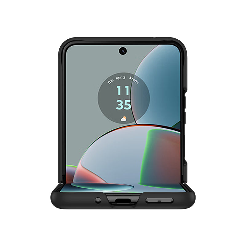 Uniqkart for Motorola Razr 40 5G Shockproof Hard PC Phone Case Ultra-thin Skin-touch Back Cover - Black