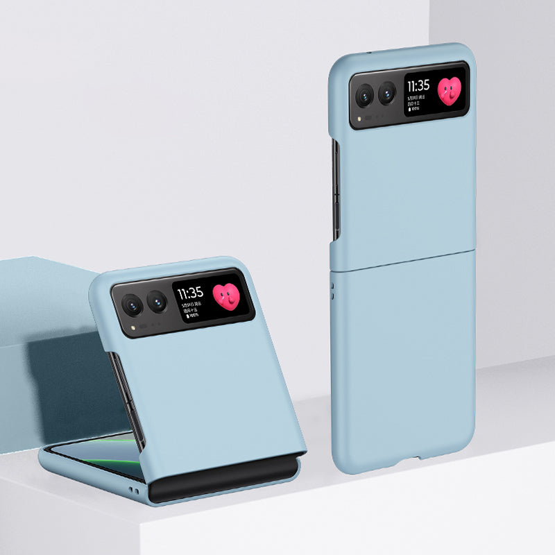 Uniqkart for Motorola Razr 40 5G Shockproof Hard PC Phone Case Ultra-thin Skin-touch Back Cover - Baby Blue