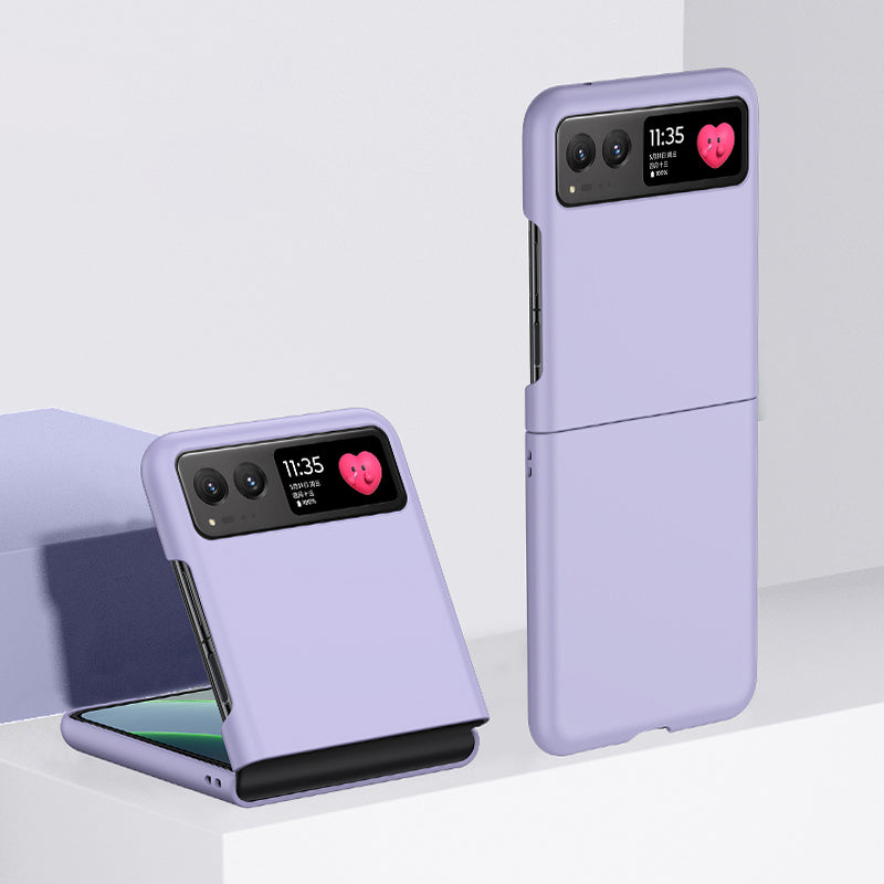 Uniqkart for Motorola Razr 40 5G Shockproof Hard PC Phone Case Ultra-thin Skin-touch Back Cover - Purple