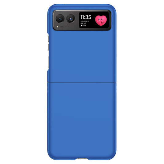 Uniqkart for Motorola Razr 40 5G Shockproof Hard PC Phone Case Ultra-thin Skin-touch Back Cover - Dark Blue