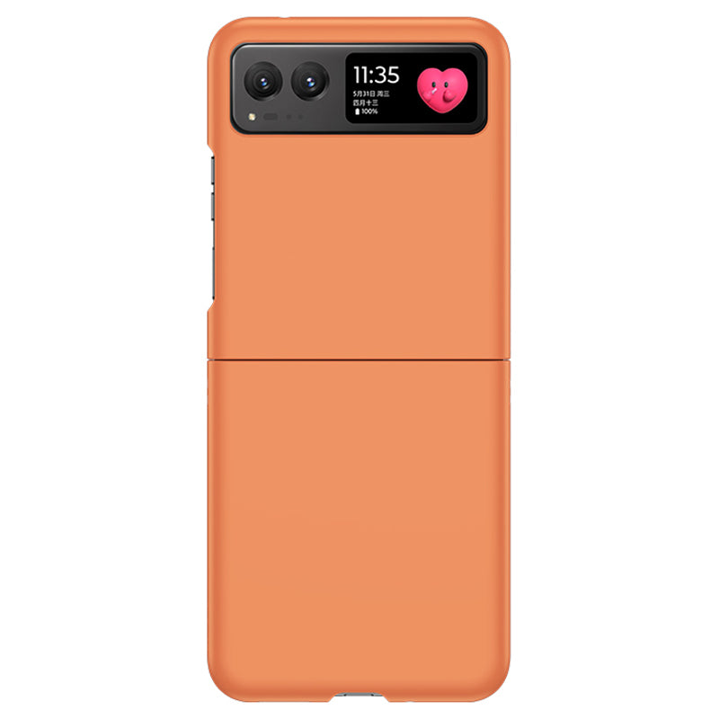 Uniqkart for Motorola Razr 40 5G Shockproof Hard PC Phone Case Ultra-thin Skin-touch Back Cover - Orange