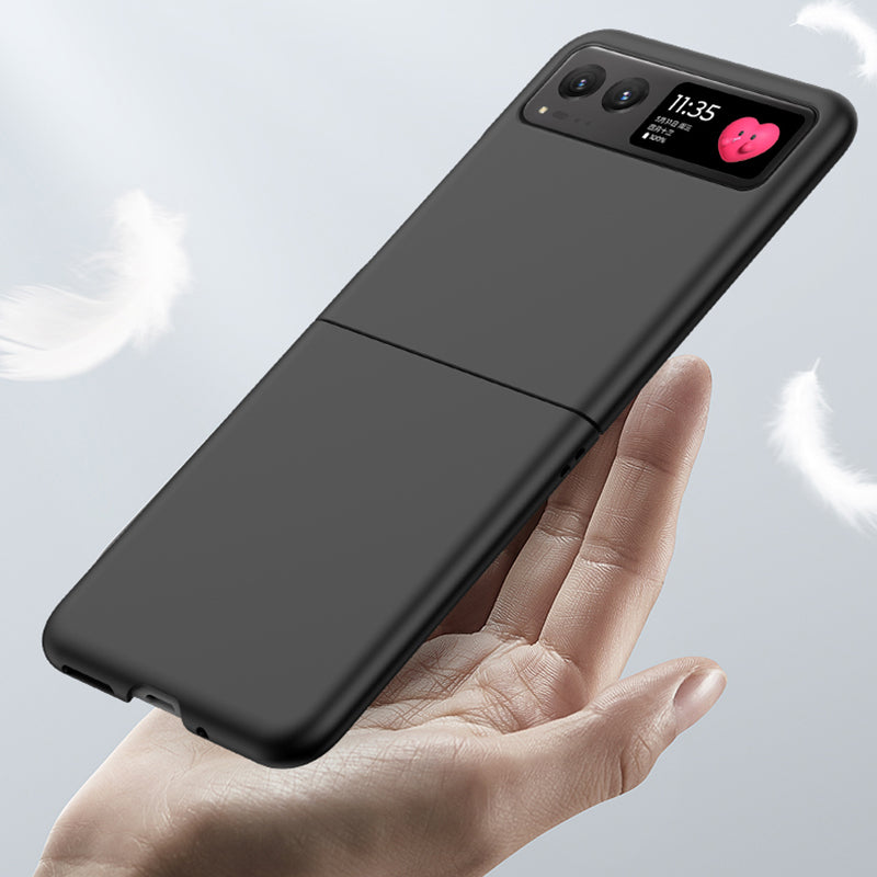 Uniqkart for Motorola Razr 40 5G Shockproof Hard PC Phone Case Ultra-thin Skin-touch Back Cover - Orange