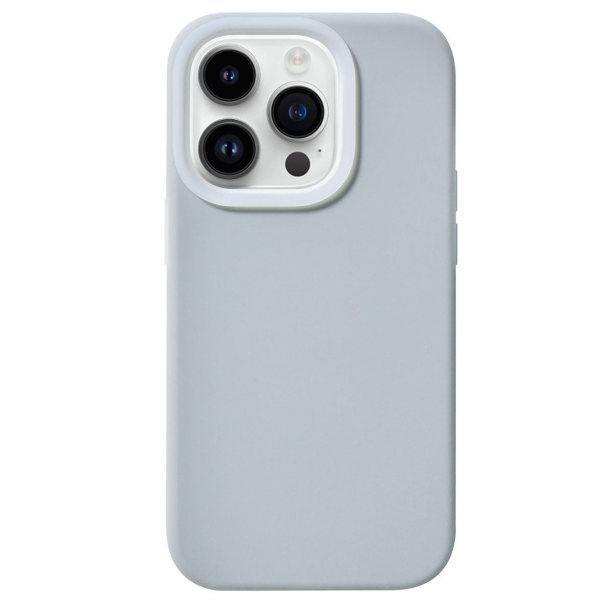 Uniqkart for iPhone 15 Pro Jelly Liquid Silicone+PC Phone Case Shockproof Protective Back Cover - Grey