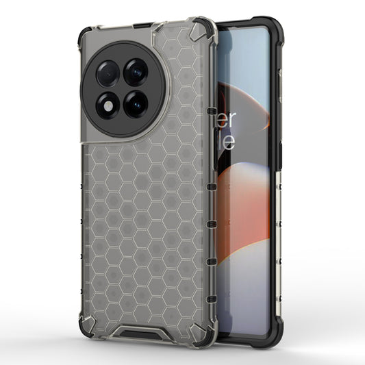 For OnePlus Ace 2 5G / 11R 5G Honeycomb Texture Back Cover Anti-drop TPU+PC Phone Case - Black