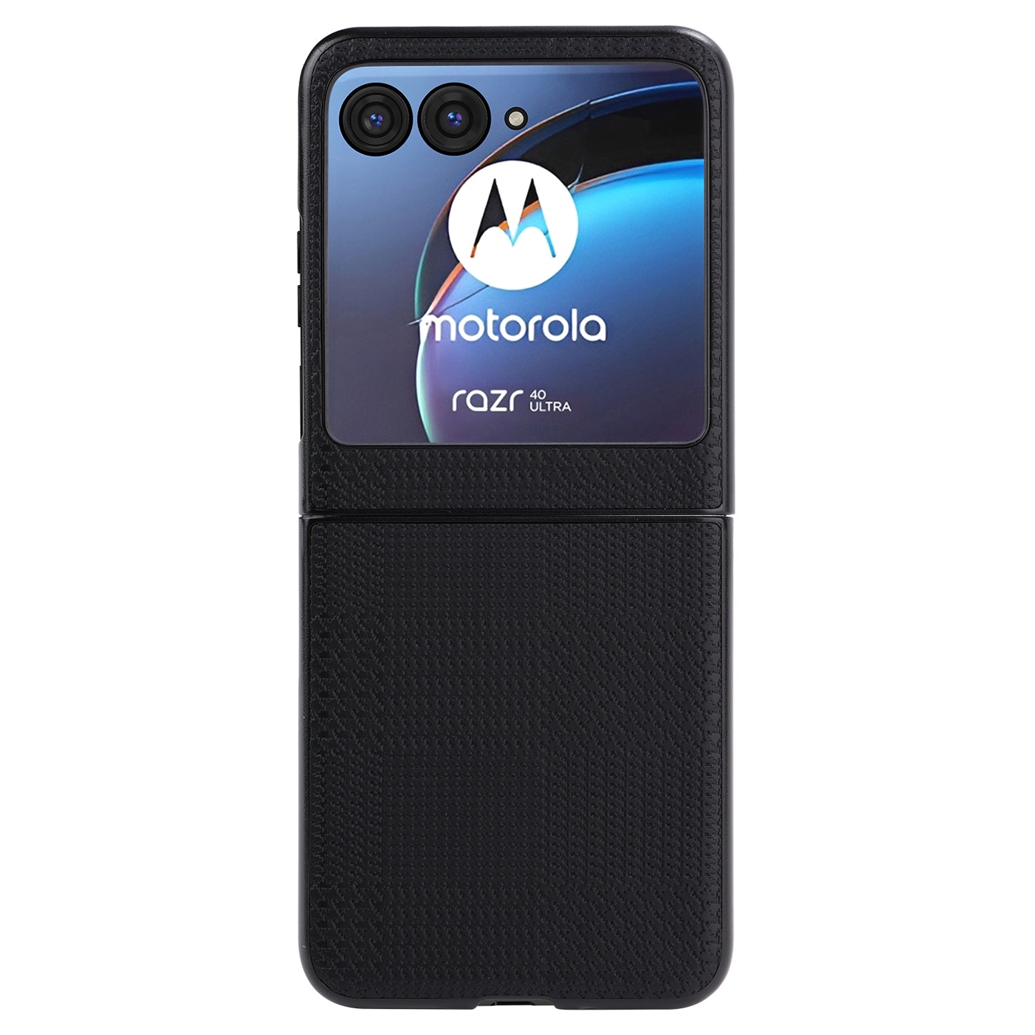 Vili TH Series For Motorola Razr 40 Ultra 5G Anti-drop Phone Case PU Leather Coated PC+TPU Phone Cover - Black