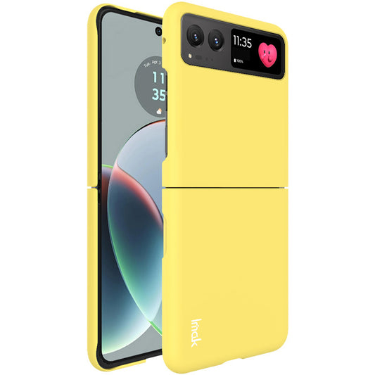 Uniqkart JS-2 Series For Motorola Razr 40 5G Protective Case Hard PC Anti-Drop Phone Cover - Yellow