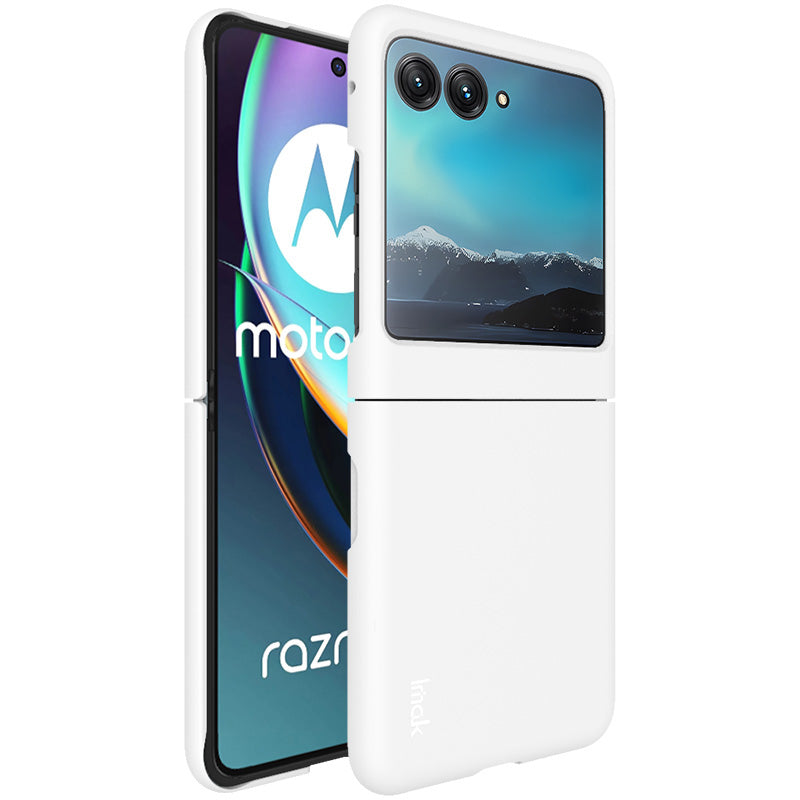 Uniqkart JS-2 Series Shockproof Case for Motorola Razr 40 Ultra 5G Anti-Drop Hard PC Phone Cover - White