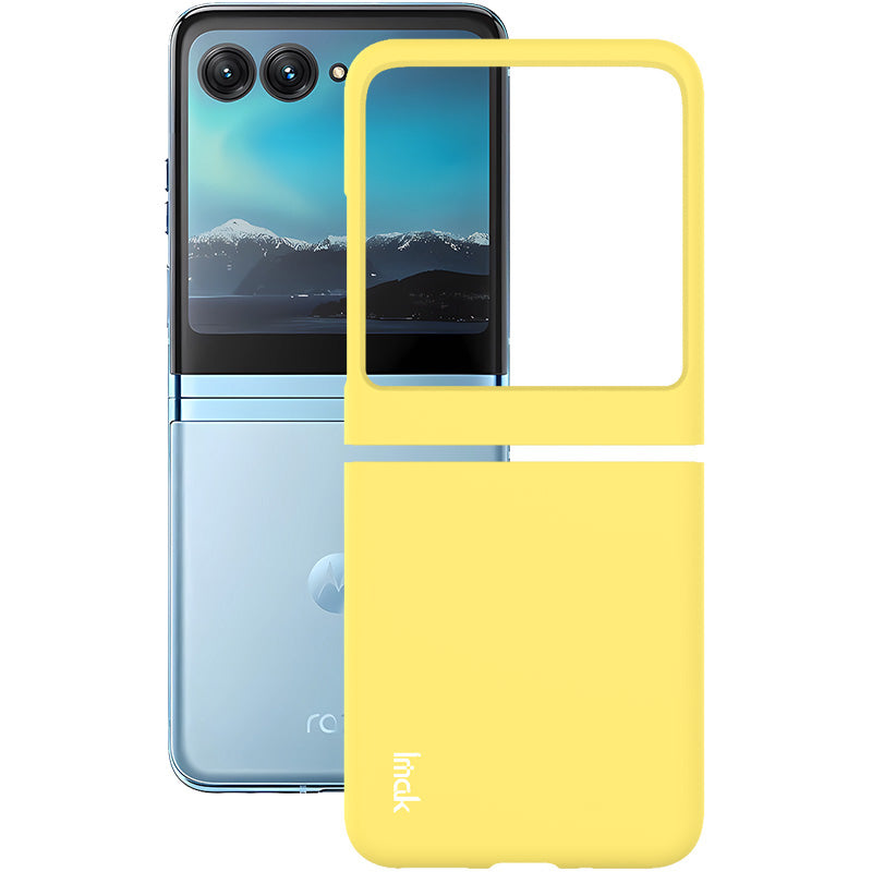 Uniqkart JS-2 Series Shockproof Case for Motorola Razr 40 Ultra 5G Anti-Drop Hard PC Phone Cover - Yellow