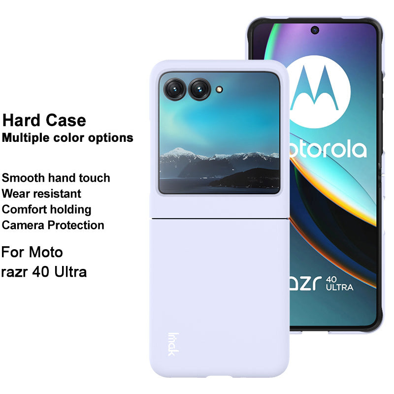 Uniqkart JS-2 Series Shockproof Case for Motorola Razr 40 Ultra 5G Anti-Drop Hard PC Phone Cover - Purple