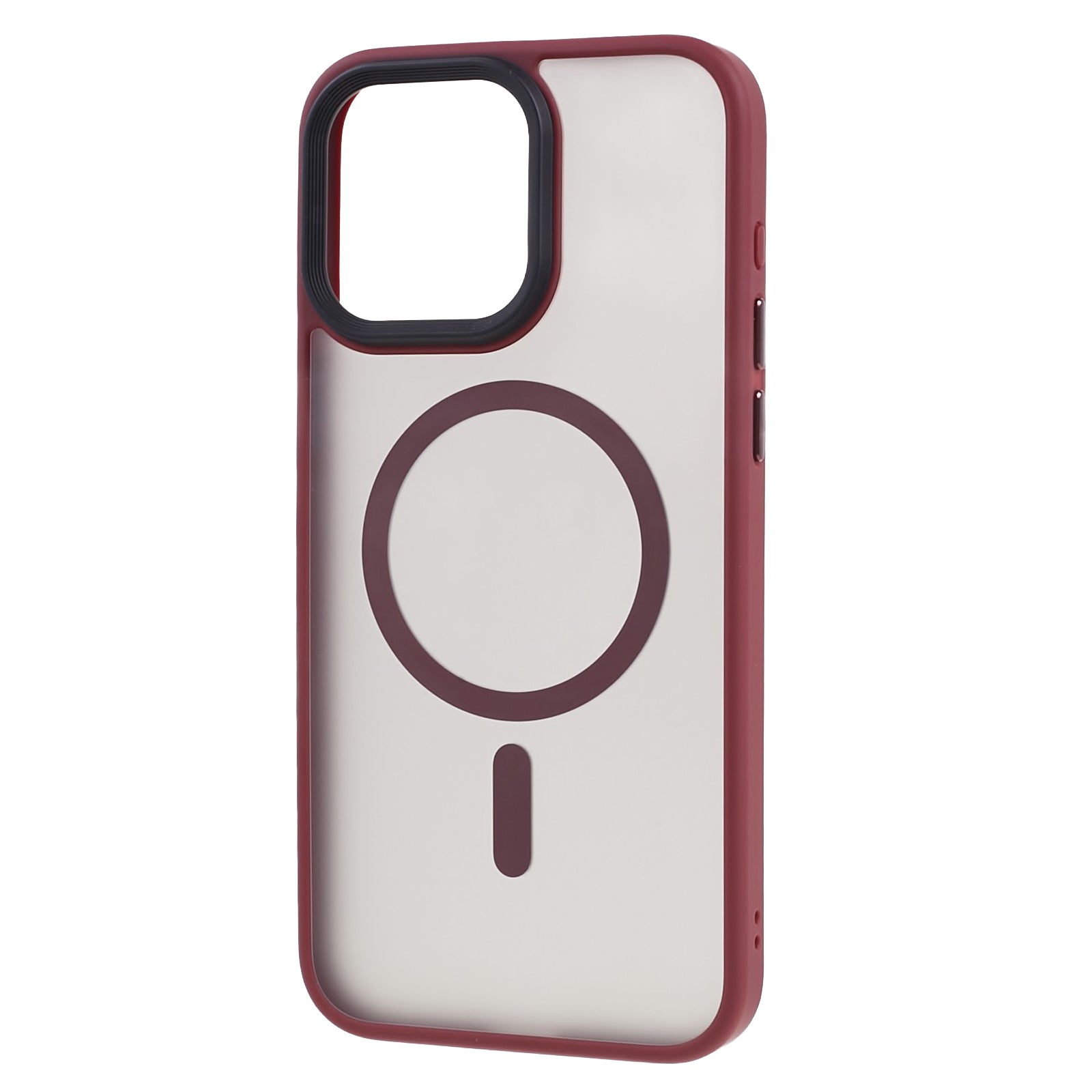 TPU+Acrylic Phone Case for iPhone 15 Pro Max Skin-Touch Matte Anti-Fingerprint Phone Shell Compatible with MagSafe - Red