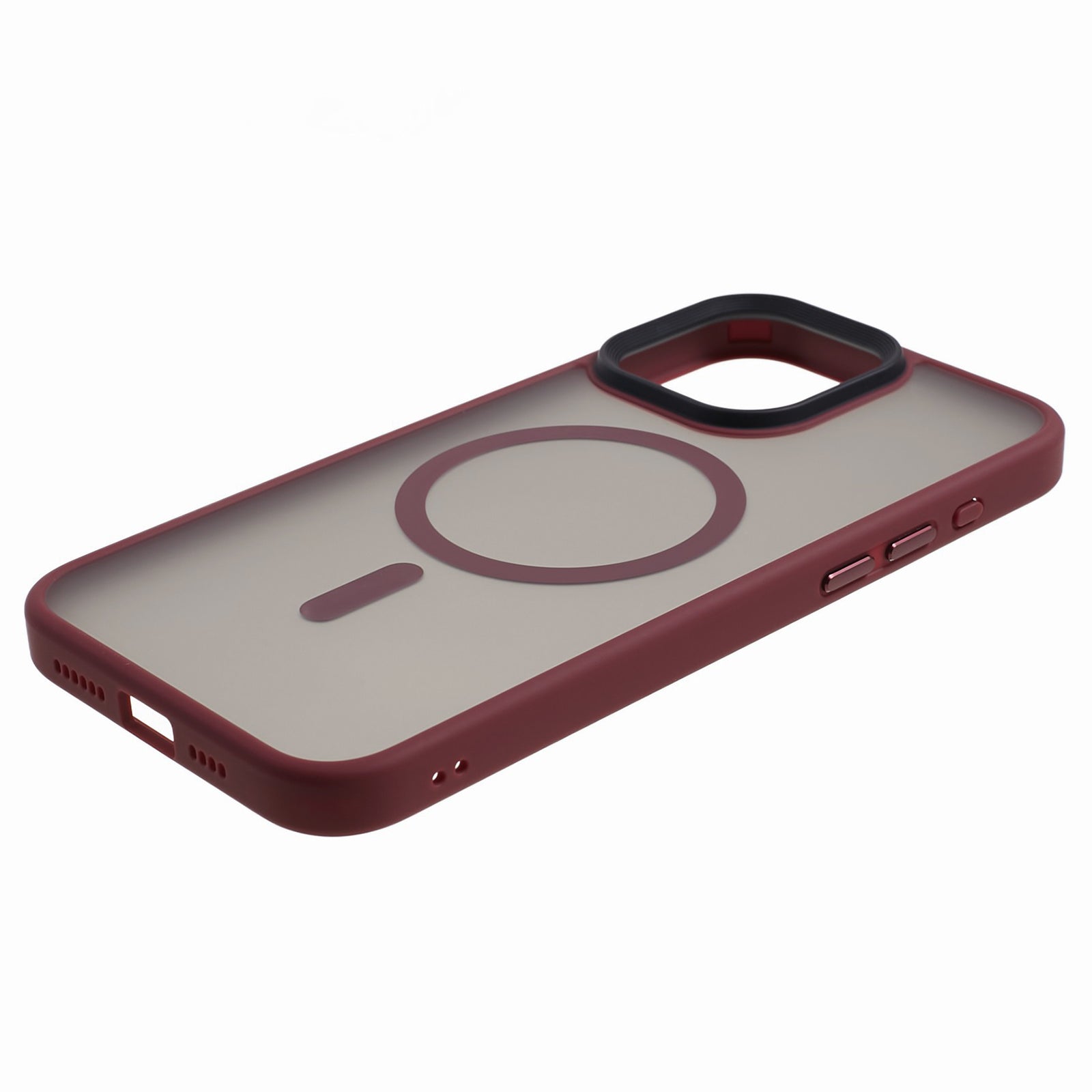 TPU+Acrylic Phone Case for iPhone 15 Pro Max Skin-Touch Matte Anti-Fingerprint Phone Shell Compatible with MagSafe - Red
