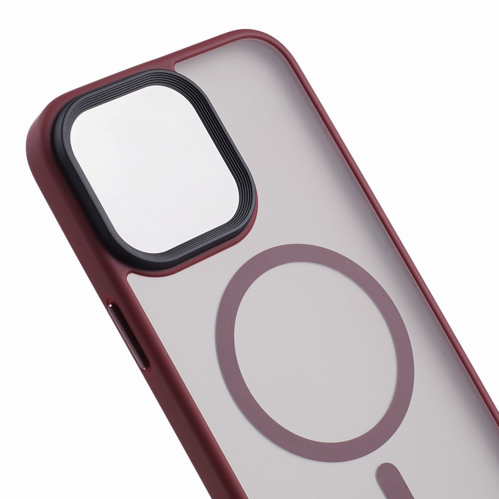 TPU+Acrylic Phone Case for iPhone 15 Pro Max Skin-Touch Matte Anti-Fingerprint Phone Shell Compatible with MagSafe - Red