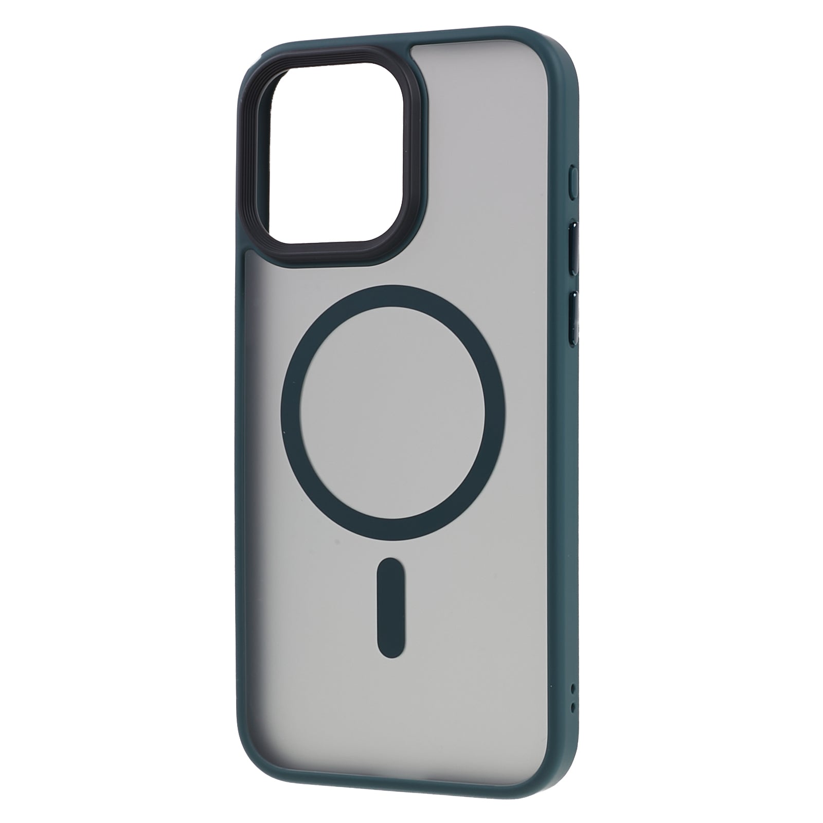TPU+Acrylic Phone Case for iPhone 15 Pro Max Skin-Touch Matte Anti-Fingerprint Phone Shell Compatible with MagSafe - Green