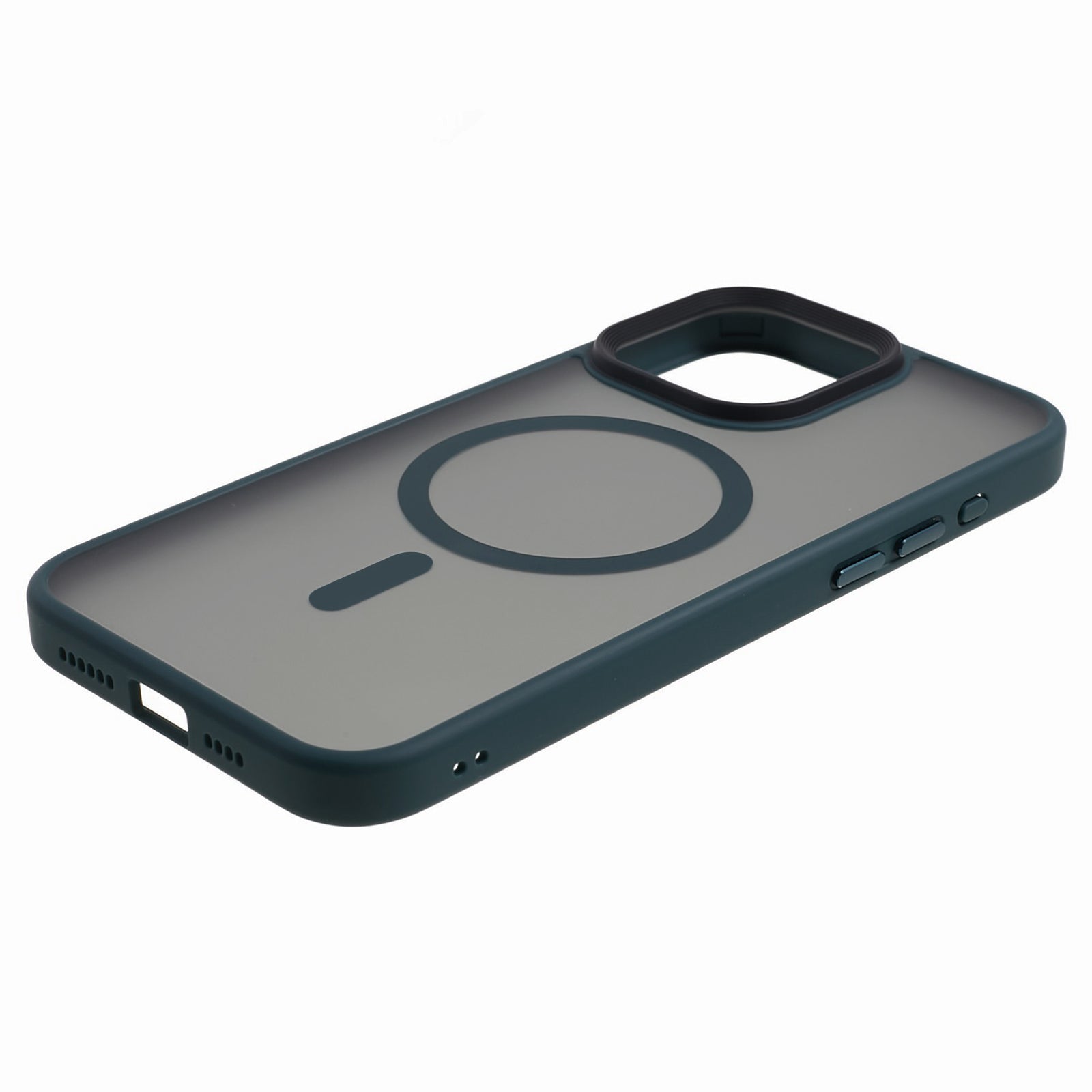 TPU+Acrylic Phone Case for iPhone 15 Pro Max Skin-Touch Matte Anti-Fingerprint Phone Shell Compatible with MagSafe - Green