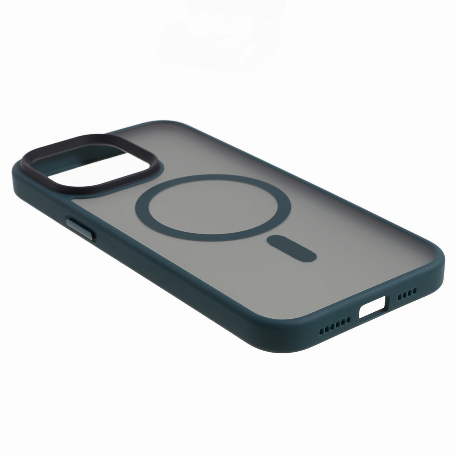 TPU+Acrylic Phone Case for iPhone 15 Pro Max Skin-Touch Matte Anti-Fingerprint Phone Shell Compatible with MagSafe - Green
