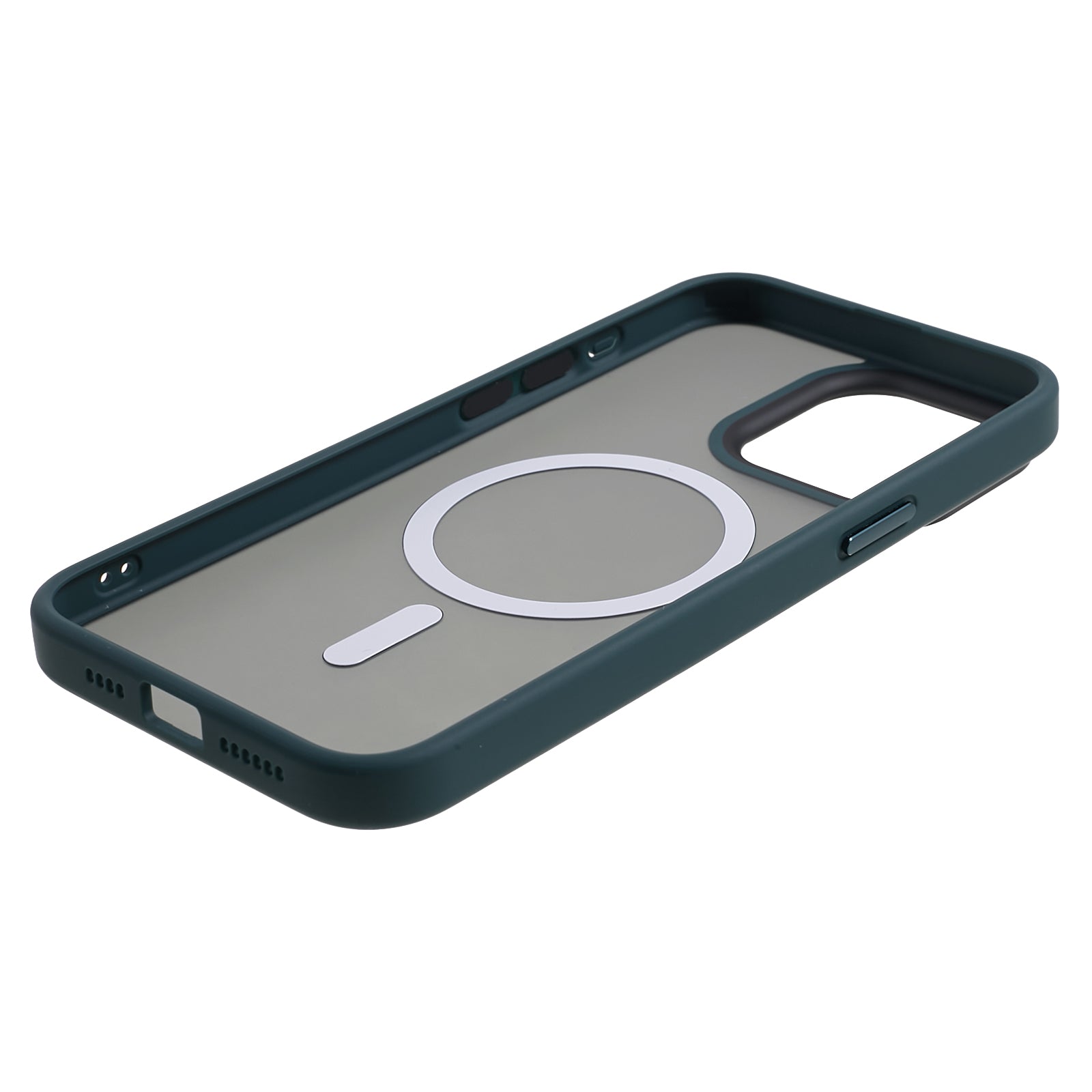 TPU+Acrylic Phone Case for iPhone 15 Pro Max Skin-Touch Matte Anti-Fingerprint Phone Shell Compatible with MagSafe - Green