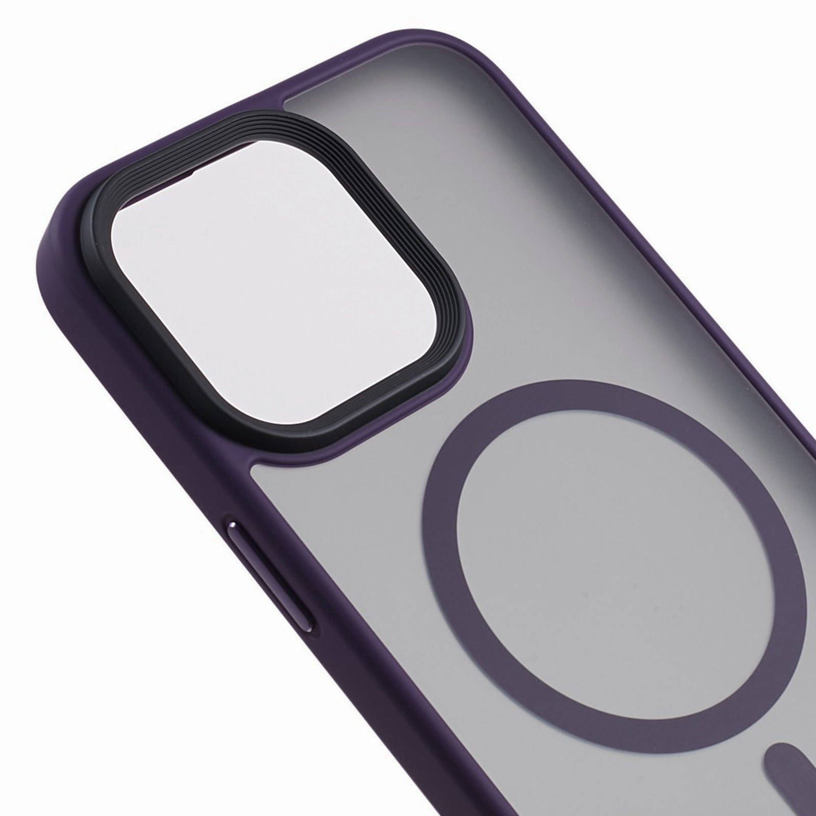TPU+Acrylic Phone Case for iPhone 15 Pro Max Skin-Touch Matte Anti-Fingerprint Phone Shell Compatible with MagSafe - Purple