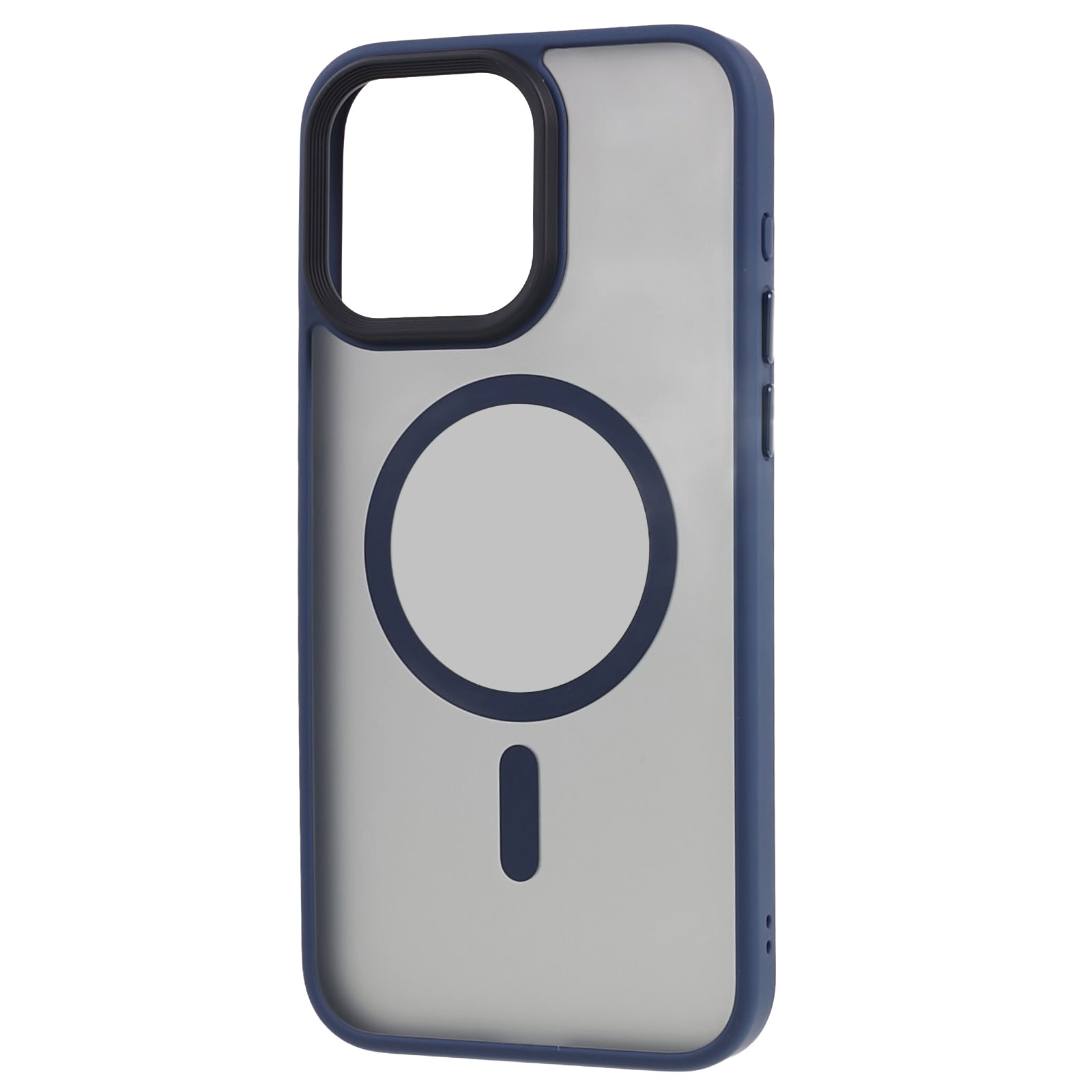 TPU+Acrylic Phone Case for iPhone 15 Pro Max Skin-Touch Matte Anti-Fingerprint Phone Shell Compatible with MagSafe - Dark Blue