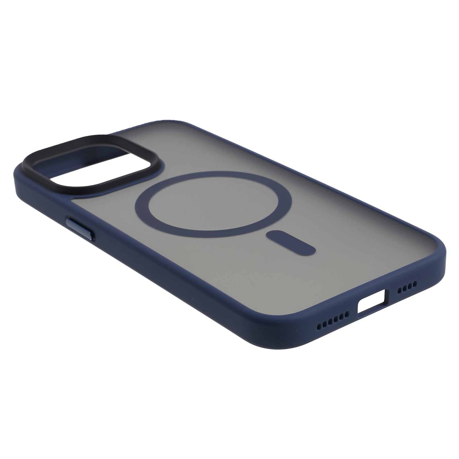 TPU+Acrylic Phone Case for iPhone 15 Pro Max Skin-Touch Matte Anti-Fingerprint Phone Shell Compatible with MagSafe - Dark Blue