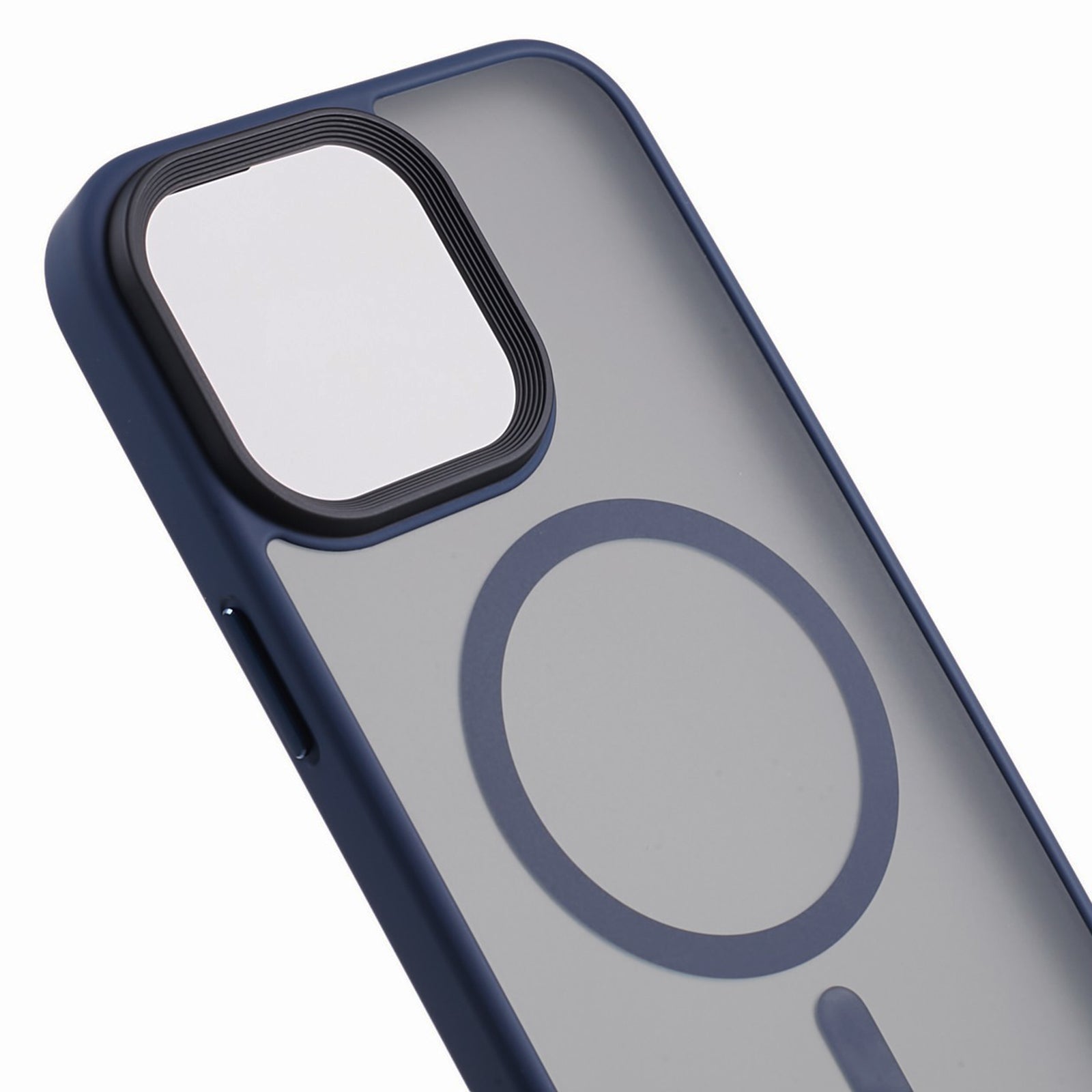 TPU+Acrylic Phone Case for iPhone 15 Pro Max Skin-Touch Matte Anti-Fingerprint Phone Shell Compatible with MagSafe - Dark Blue