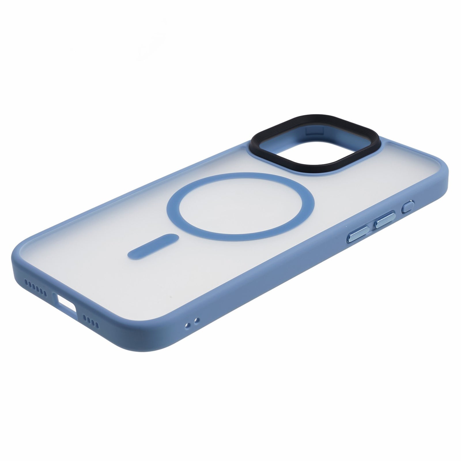 TPU+Acrylic Phone Case for iPhone 15 Pro Max Skin-Touch Matte Anti-Fingerprint Phone Shell Compatible with MagSafe - Blue