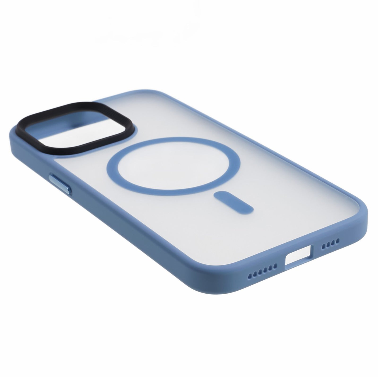 TPU+Acrylic Phone Case for iPhone 15 Pro Max Skin-Touch Matte Anti-Fingerprint Phone Shell Compatible with MagSafe - Blue