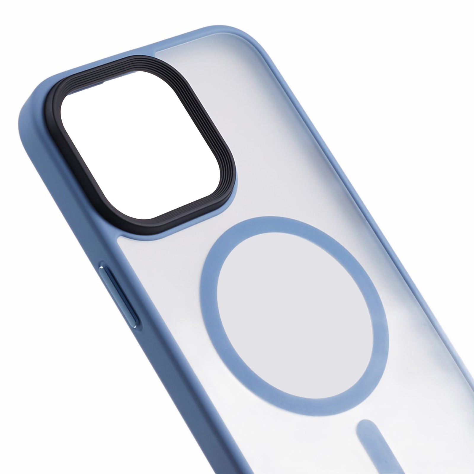 TPU+Acrylic Phone Case for iPhone 15 Pro Max Skin-Touch Matte Anti-Fingerprint Phone Shell Compatible with MagSafe - Blue