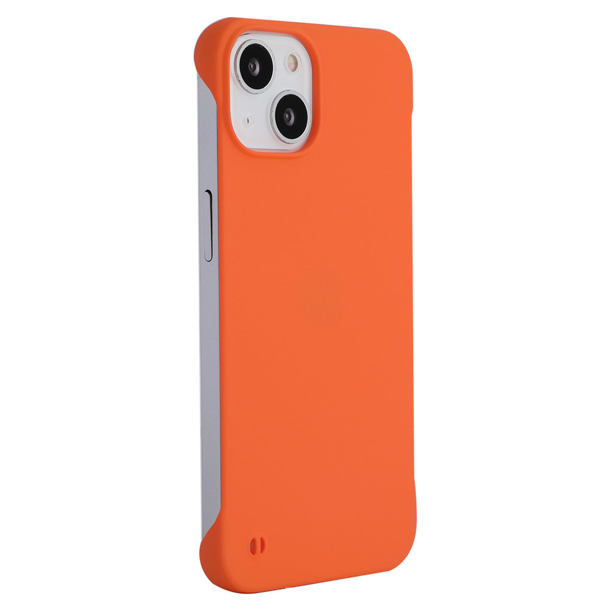 Uniqkart Phone Case for iPhone 15 , Anti-drop Rubberized Matte Hard PC Frameless Back Cover - Orange